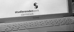 Logo des Studierendenwerk Darmstadt am Laptop